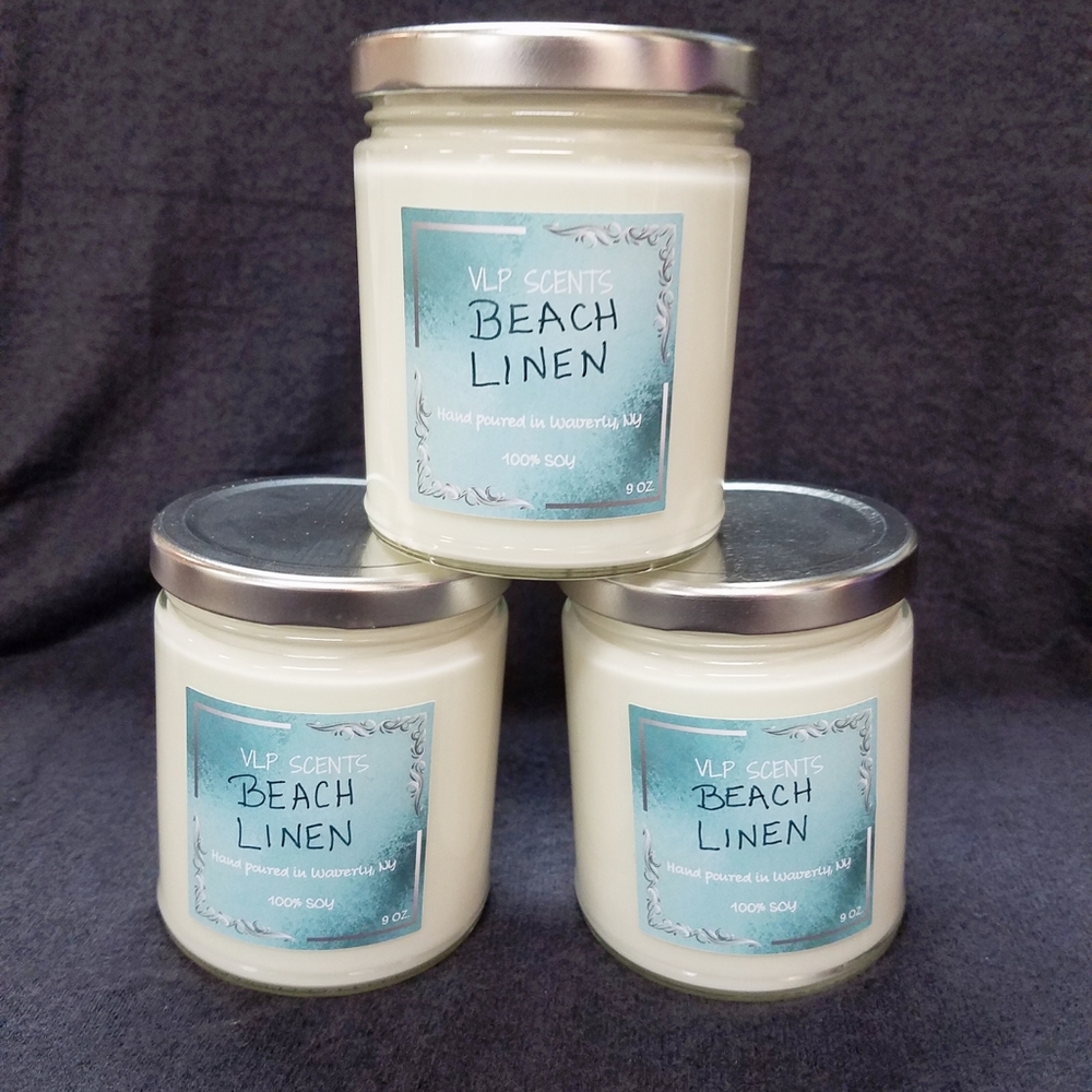🌈 BEACH LINEN SOY CANDLE